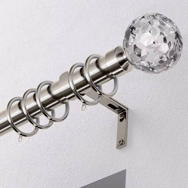 Terrys Silver Metal Curtain Pole 2.8 m