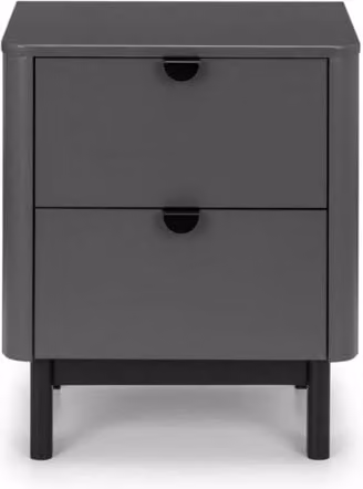 Julian Bowen Chloe 2 Drawer Bedside Table in Grey – 6