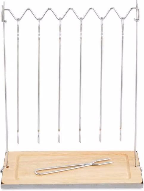 Tower 6pc Hanging Skewers with Stand in Silver