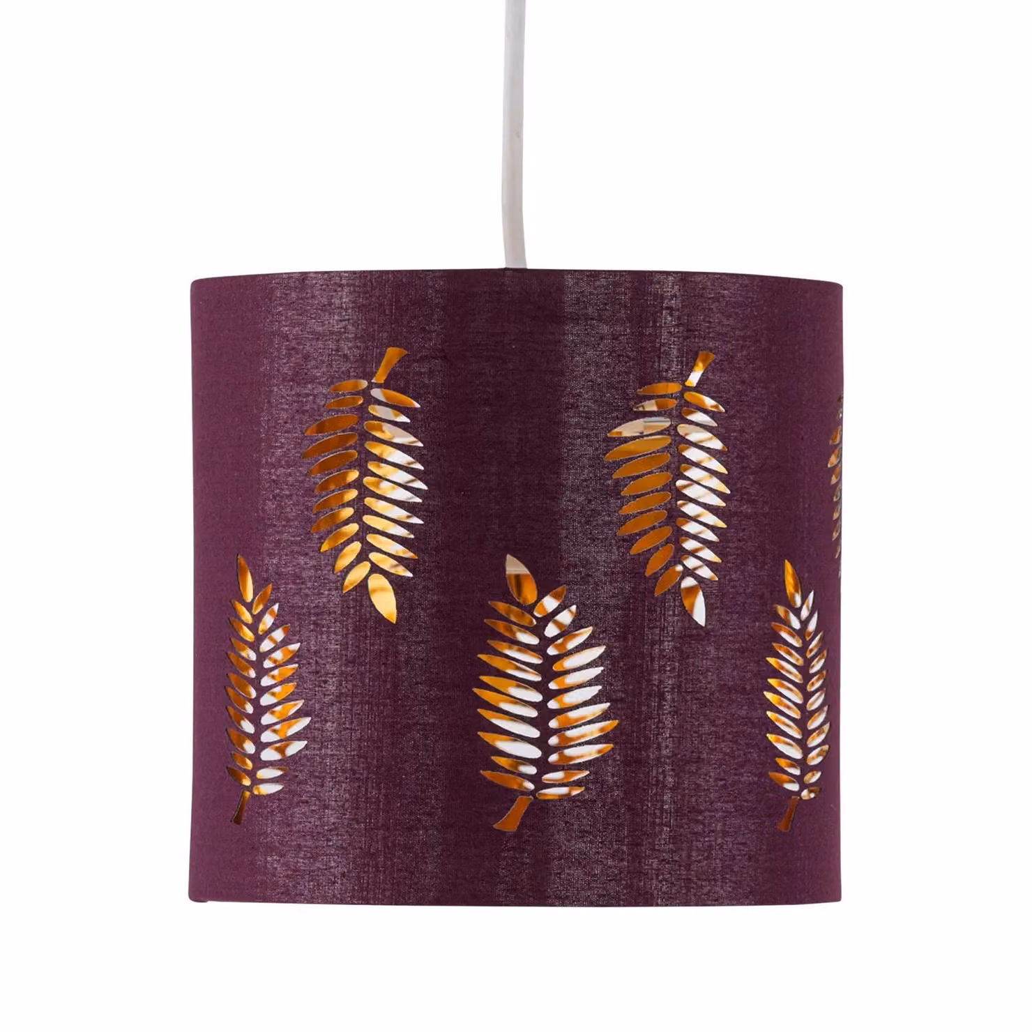 First Choice Lighting Fern Burgundy Cut Out Round Fabric Table Lamp Shade – 2
