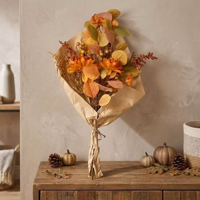Garden Greatness Russet Autumnal Foliage Bouquet in Brown, Gold and Orange Multicolour