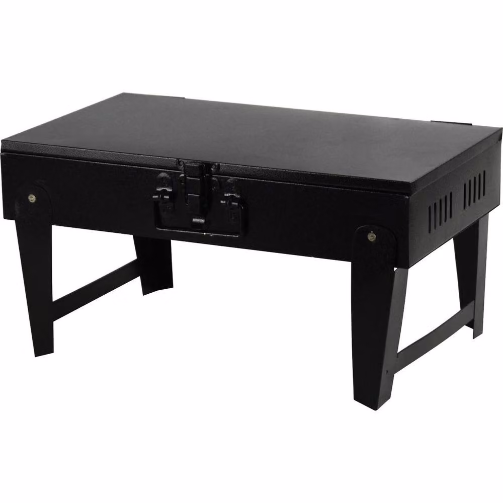 NESTLUNE Portable Folding Charcoal Tabletop BBQ in Black, W: 100 cm, D: 60 cm – 2