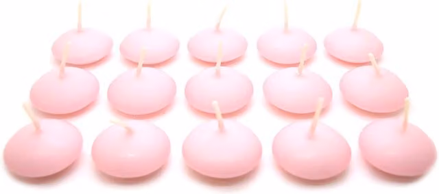 SolaDirect Unscented Red and Pink Floating Candles, Pack of 15