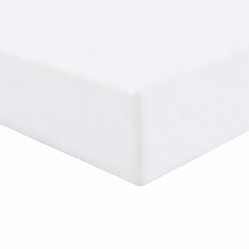 Brentfords Single Fitted Sheet in White, Easy Care Soft Microfibre Fabric, W/D/H: 91 x 190 x 25 cm
