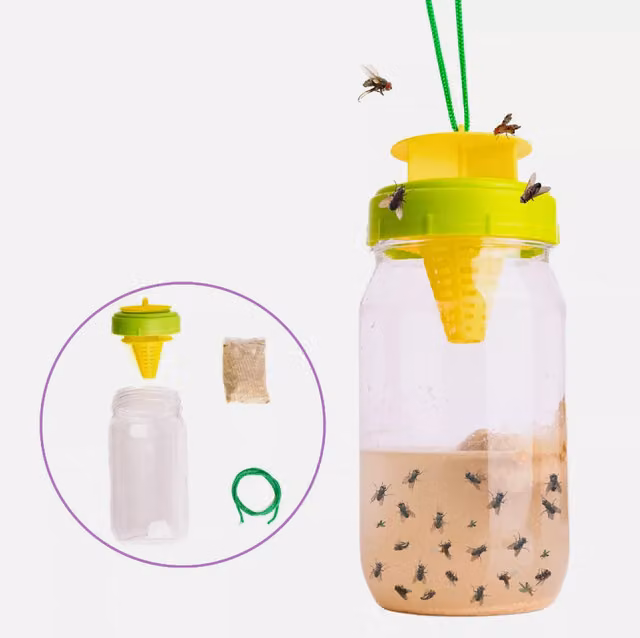 Garden Mile Large Insect Baited Fly Trap in Clear and Yellow