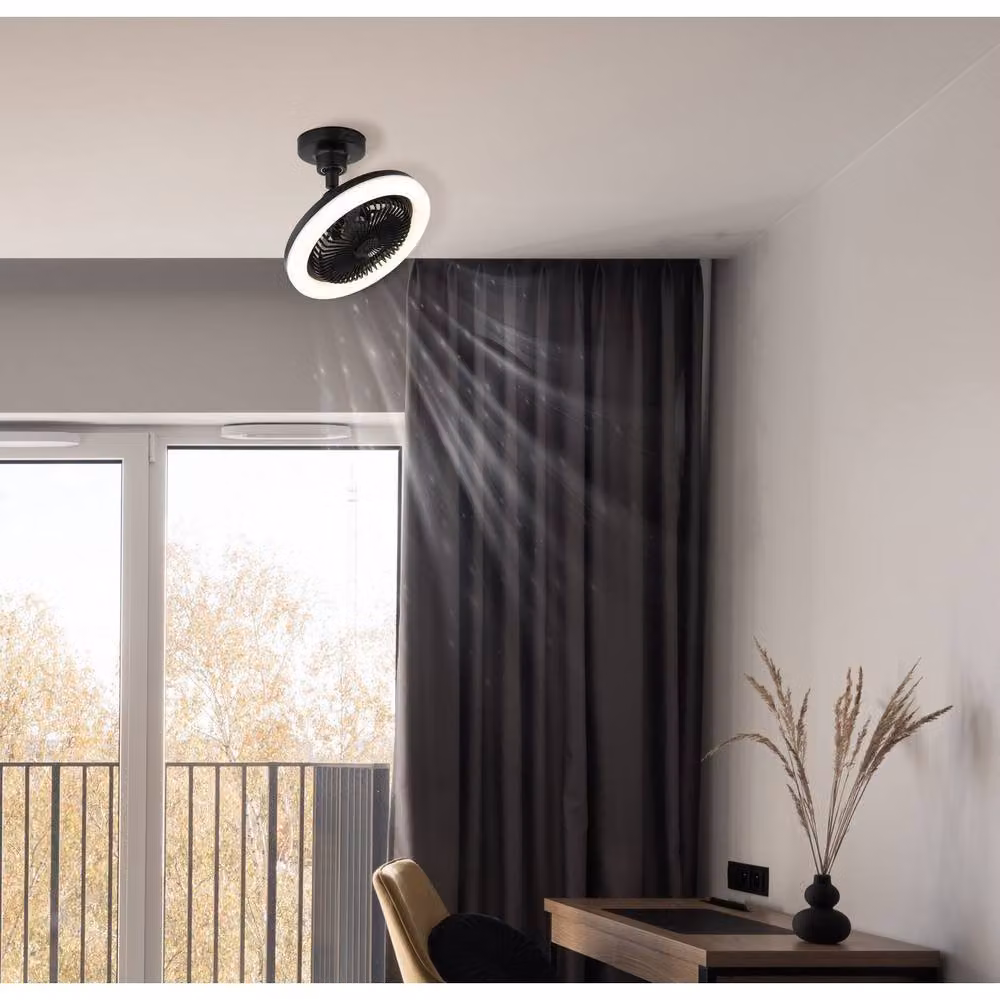 Netlighting Lidea LED Ceiling Fan in Matt Black with Remote Control, Dimmable Timer and CCT – 2