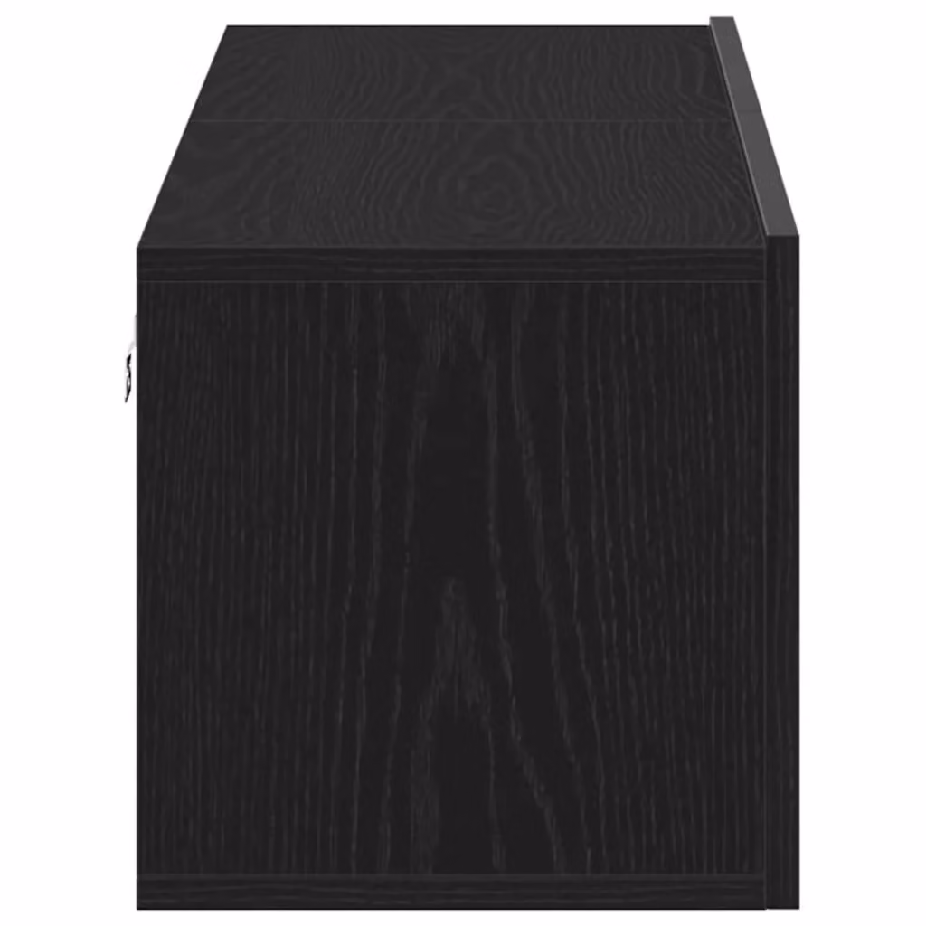 Berkfield Home Modern Black Oak TV Cabinet in Engineered Wood, W/D/H: 120 x 30 x 30.5 cm – 3