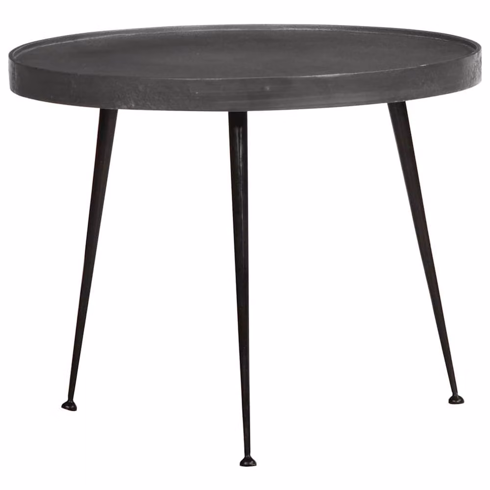 Berkfield Home 3 Piece Black Round Nested Coffee Table Set in Matt Engineered Wood – 3