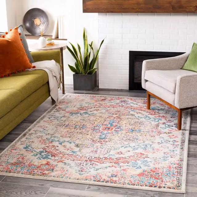 Livabliss Murat Vintage Boho Traditional Multicolour Rug, W: 200 cm, D: 275 cm