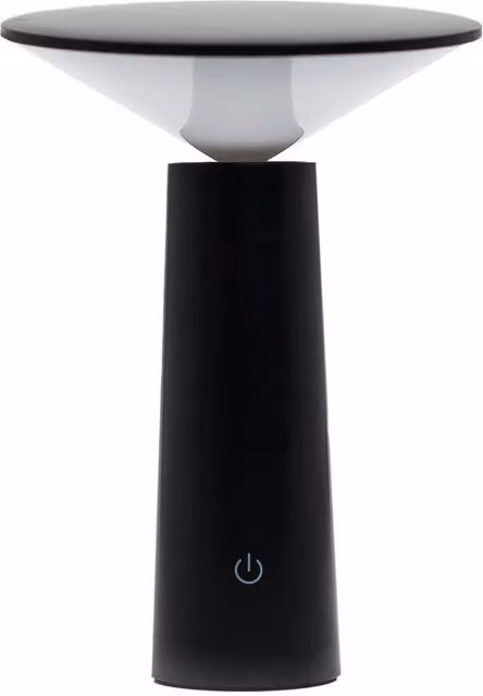 KDMK Black Mushroom Touch Lamp with Adjustable Patterns and USB-C Rechargeable Battery