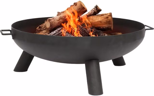 Hammer and Tongs Round Iron Fire Pit in Black, Diameter: 68 cm – 1