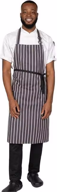 Dennys Stripe Apron in Grey – 1