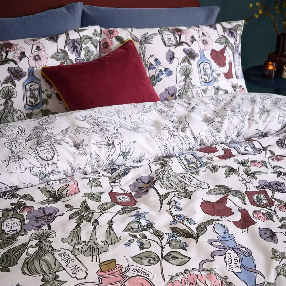 Furn Reversible Halloween Gothic Duvet Cover Set, Multicolour, W: 200 cm, D: 200 cm, H: 1 cm – 2