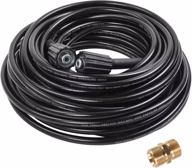 KORVIXA Black High Pressure Washer Extension Hose, 20m – 1