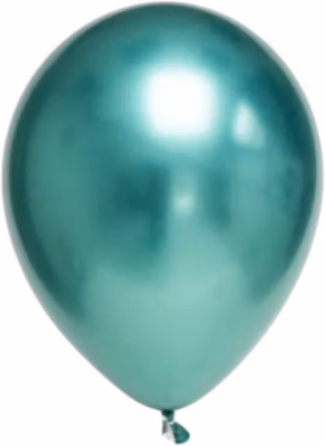 Peacock Supplies Round Metallic Party Balloons in Green and Red