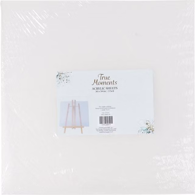 True Moments Pack of 2 Transparent Acrylic Plastic Sheets