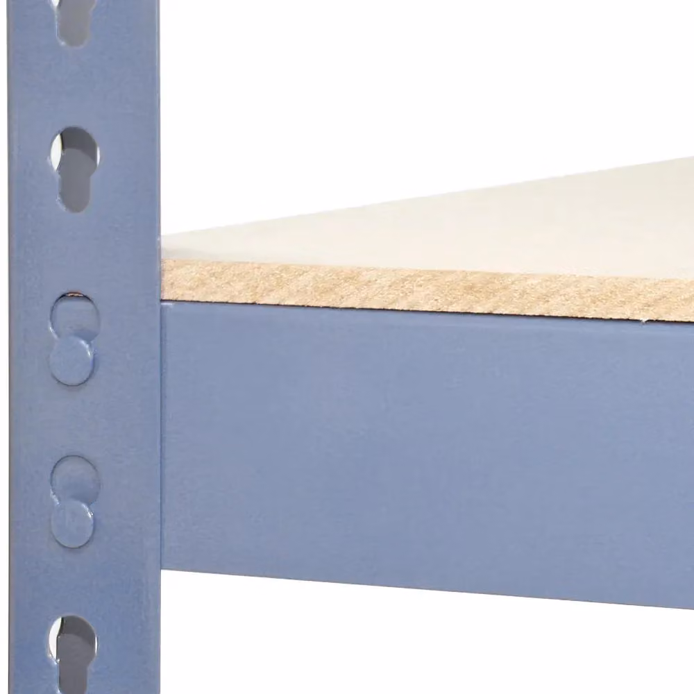 Monstershop Q-Rax Metal Racking Units, Blue and Grey, W/D/H: 120 x 50 x 182.5 cm – 3