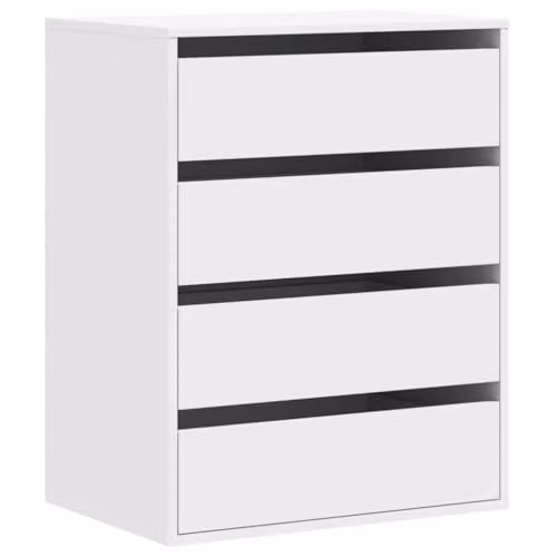 vidaXL Corner Chest of Drawers in White, W: 60 cm, D: 41 cm, H: 76 cm