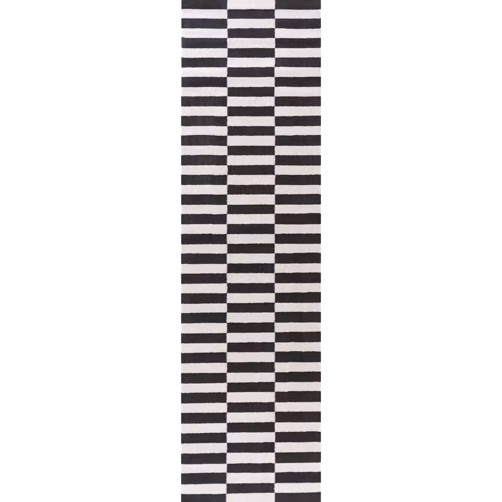 THE RUGS Loft Collection Modern Striped Living Room Area Rug in Grey, W: 80 cm, L: 150 cm – 10