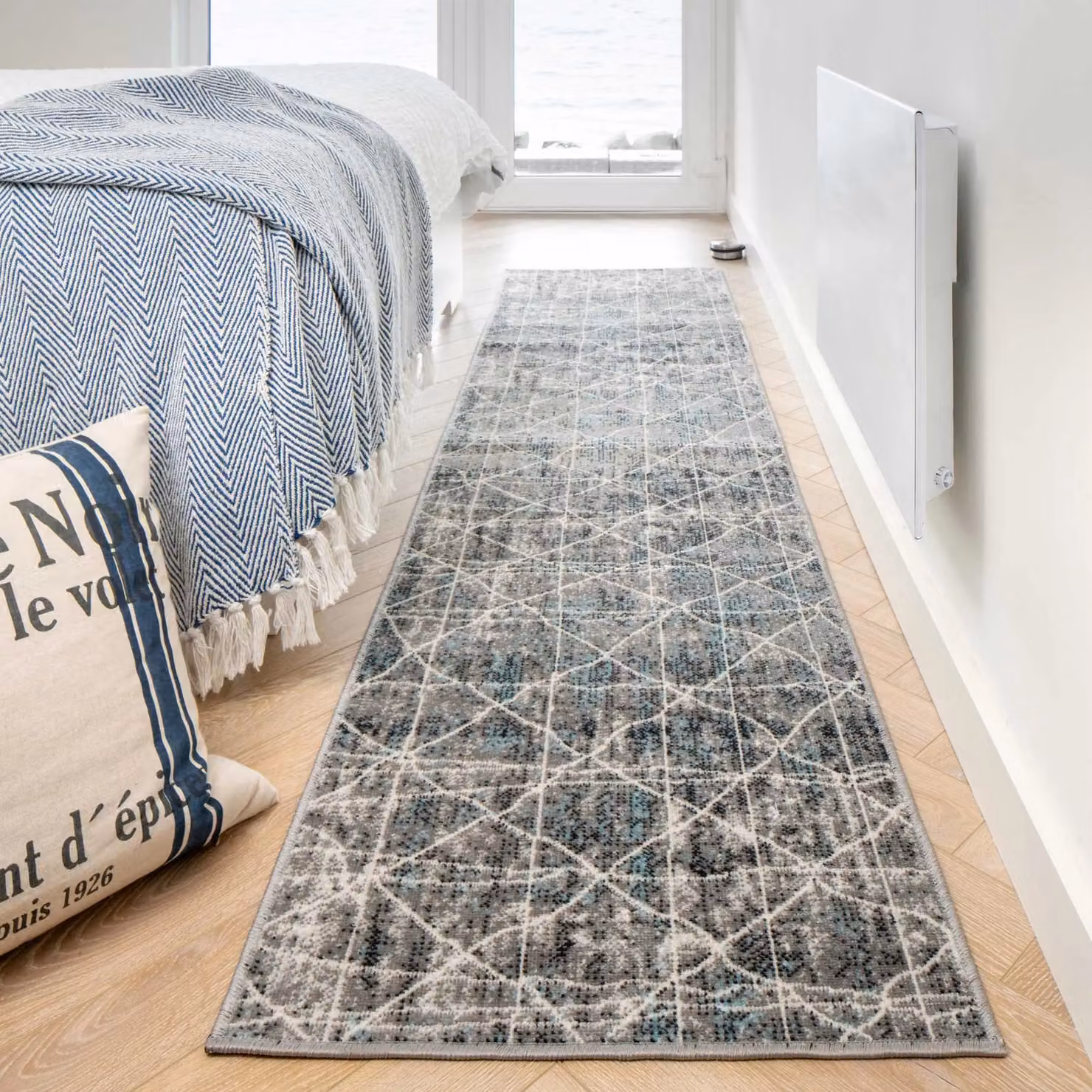 Kukoon Grey Vintage Woven Rectangular Area Rug W: 80 cm, L: 150 cm – 2