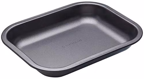 MasterClass Non-Stick Rectangular Open Roasting Pan, Grey, W: 27 cm, D: 21 cm, H: 4 cm