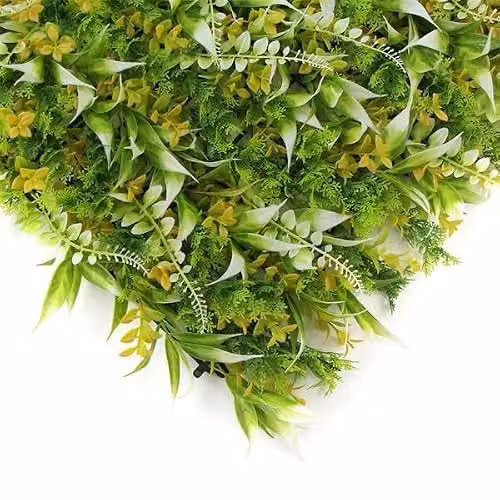HYGRAD BUILT TO SURVIVE Pack of 12 Artificial Boxwood Topiary Wall Hedge Grass, Lime Green, W/D/H: 50 x 50 x 50 cm – 2