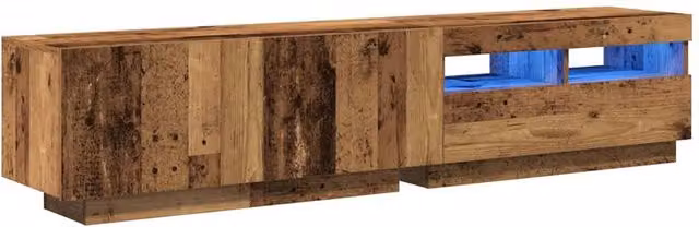 Berkfield Home Rustic Brown TV Cabinet with Integrated LED Lights, W/D/H: 180 x 35 x 40 cm