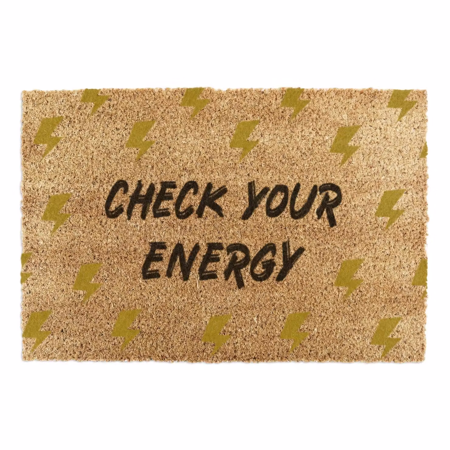 Artsy Mats Check Your Energy Doormat in Brown, W/D: 90 x 60 cm – 2