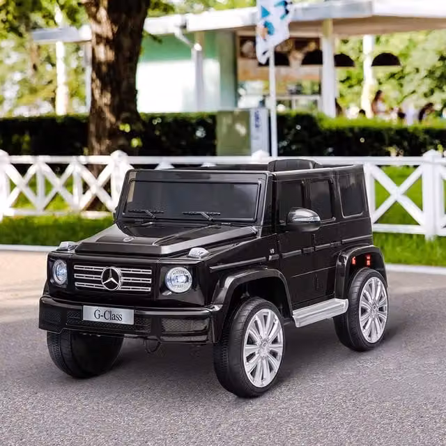 HOMCOM Licensed Mercedes Benz G500 12V Electric Ride On Car with Light and Sound, Black
