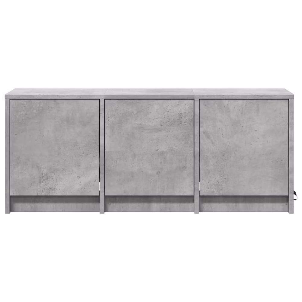 Berkfield Home LED TV Cabinet in Concrete Grey Engineered Wood W/D/H: 97 x 34 x 40 cm – 3