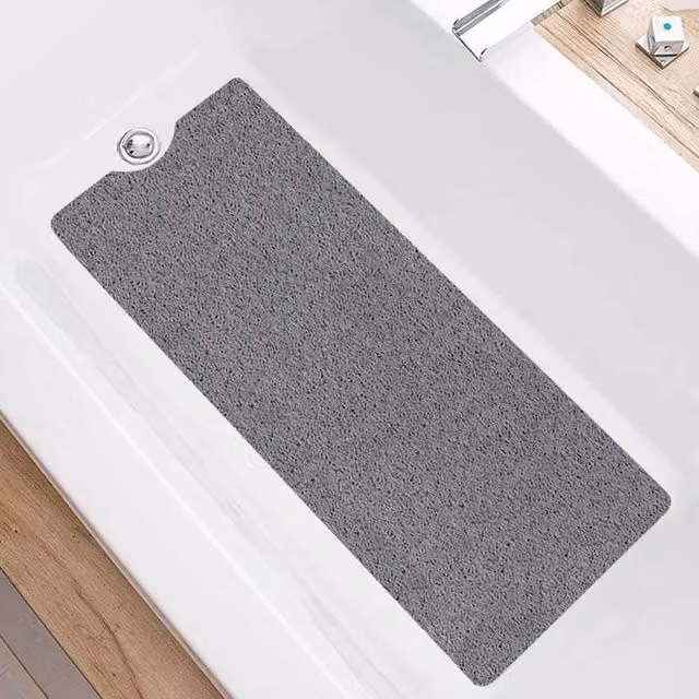 NESTLUNE Non-Slip Anti-Mould Loofah Shower Mat in Grey – 1