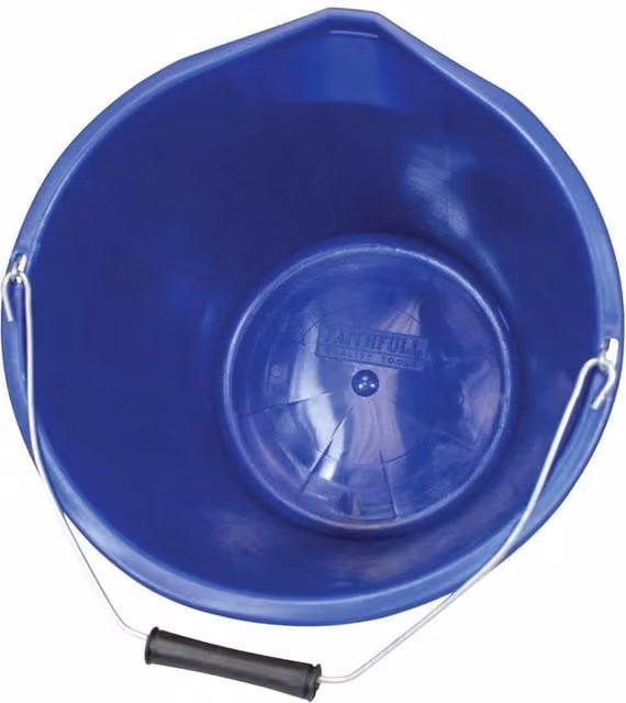 Faithfull Blue Industrial Builder's Bucket, 14 Litre