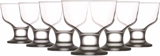 LAV Destina Glass Ice Cream Bowls, 285ml, Pack of 6, Clear