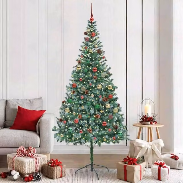 Berkfield Home Artificial Christmas Tree with Stand, Green, Height: 210 cm