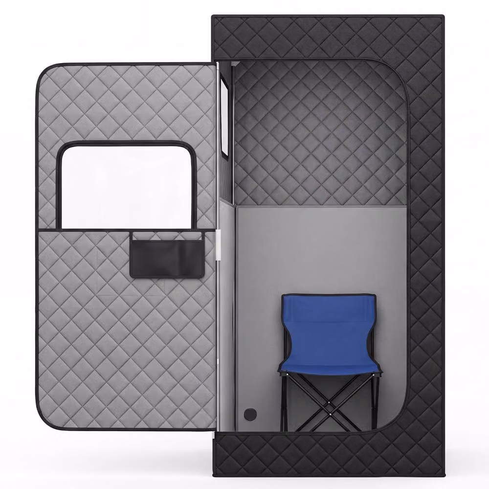 Costway Portable Far Infrared Sauna Box Full Body Sauna Tent with Remote Control, Black – 8