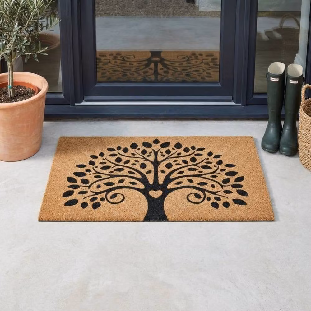 Garden Greatness Tree of Life Printed Coir Doormat, W: 75 cm, D: 45 cm – 1