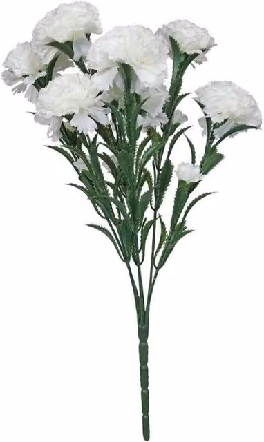 KDMD Essential White Carnation Bunch, 3 Pack