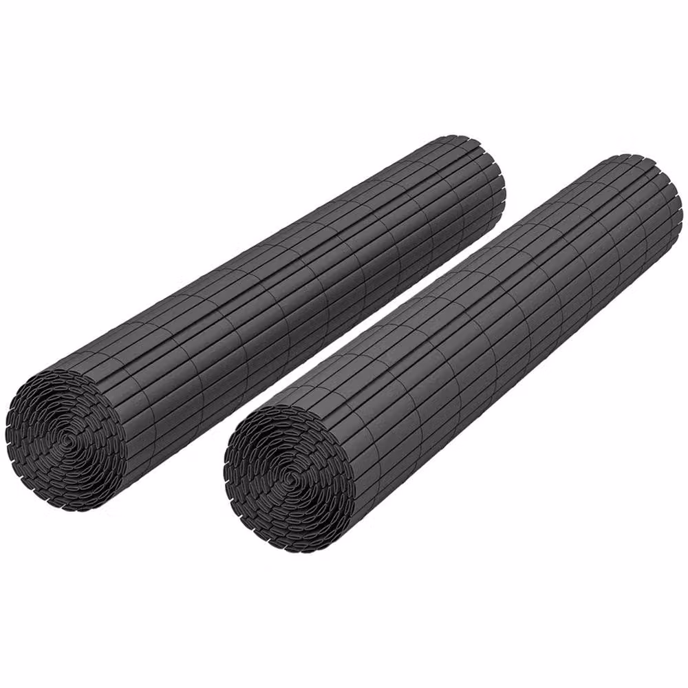SPETLEK 2 Piece Grey Plastic Privacy Windbreak Screening Fence, W/H: 100 x 100 cm – 5