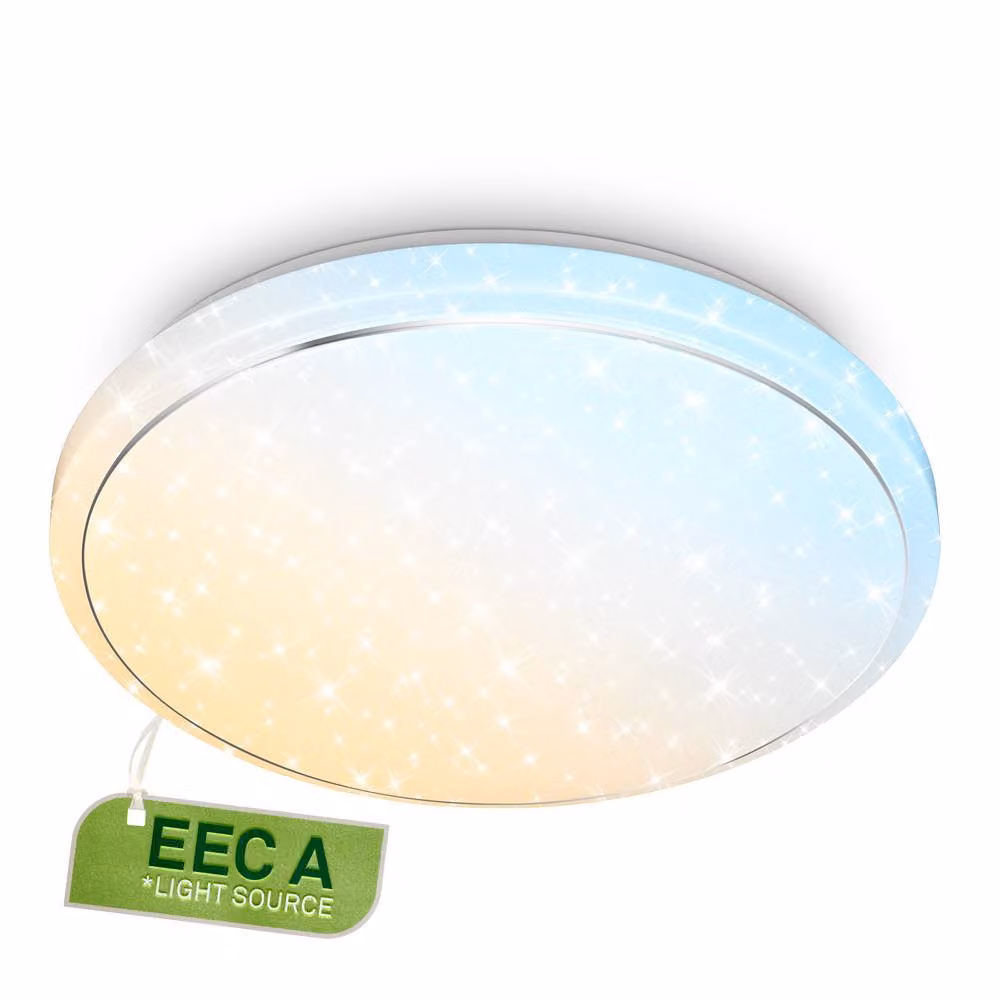 Briloner Starry Sky LED Ceiling Light, White, 19.5W, 4450lm, Dimmable with Remote Control and Timer, Diameter: 48 cm – 2