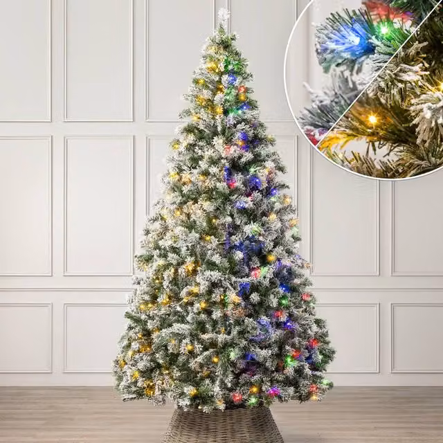 Christow Chamonix Pre-Lit Spruce Christmas Tree with Colour Switch in Green – 1