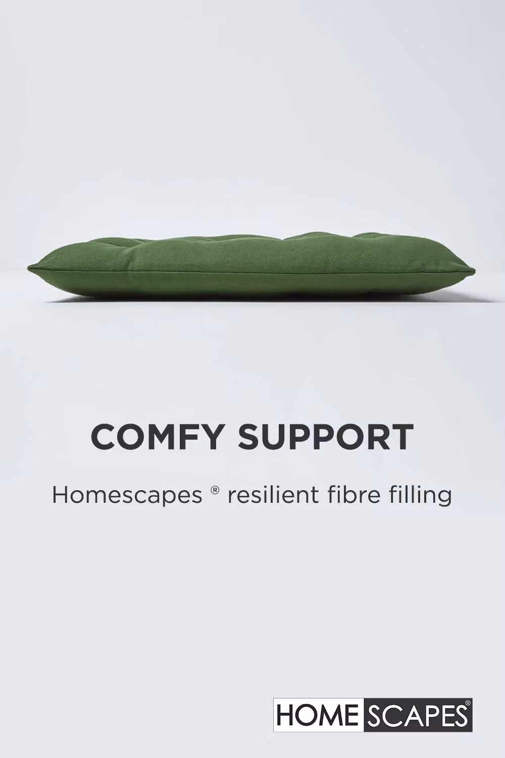 Homescapes Luxury Cotton Seat Pad in Dark Olive Green, W/D/H: 40 x 40 x 6.5 cm – 4
