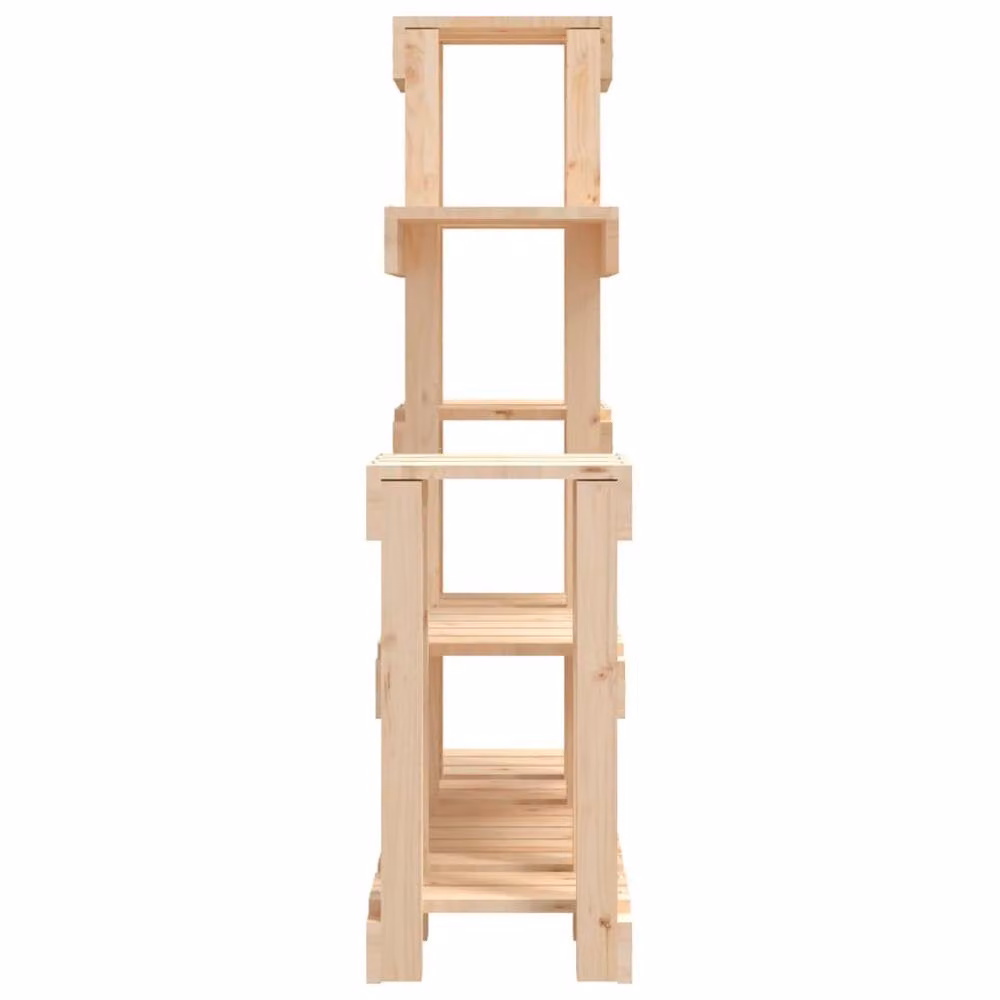 Berkfield Home Solid Wood Pine Plant Stand in Natural, W/D/H: 92 x 25 x 97 cm – 2