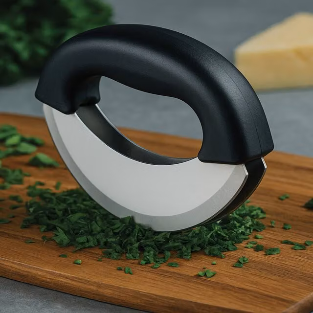 Orsina Ergonomic Vegetable Chopper and Slicer in Black with Stainless Steel and Plastic