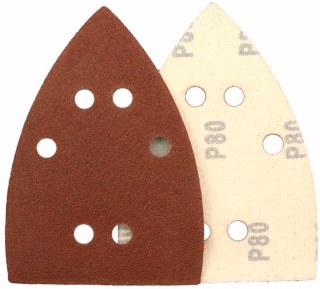 Abracs Universal Detail Sander Hook and Loop Sanding Sheets, Brown, Pack of 10