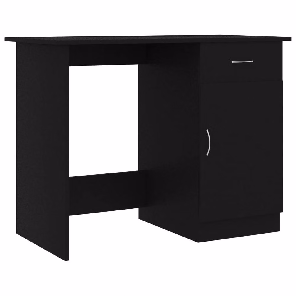 Berkfield Home Modern Black Writing Desk in MDF, W/D/H: 100 x 50 x 76 cm – 3