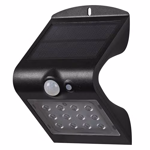 Osram Endura Solar LED Floodlight, Black, 1.5W, 200lm, with Motion and Dusk Sensors, IP65, 4000K Cool White – 1