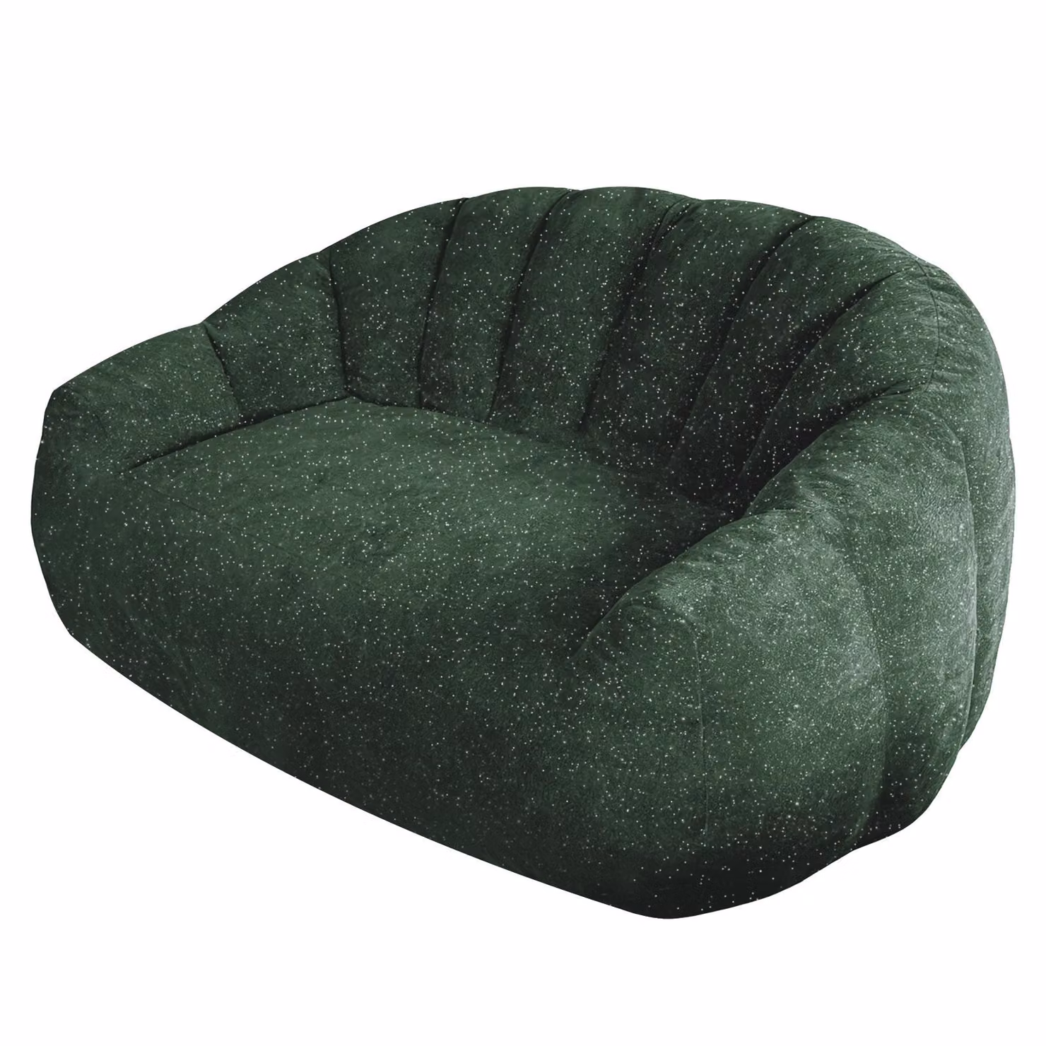 Aosom UK Plush 2-Seater Bean Bag Sofa in Green, W/D/H: 98 x 140 x 61 cm – 2