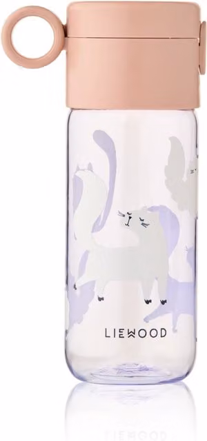 Liewood Clemence Tritan Soft Spout Bottle, 350 ml, Purple and Pink Transparent