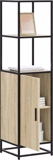 Berkfield Home Sonoma Oak Highboard in Brown, W/D/H: 35.5 x 35.5 x 139 cm – 1