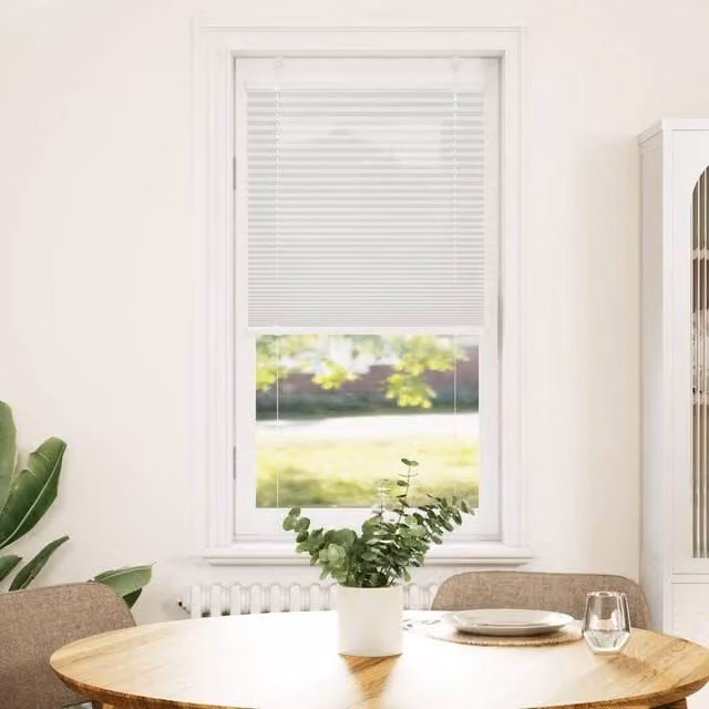 Berkfield Home Single Pleat Corded Blind in Light Grey, W: 64.4 cm, H: 100 cm